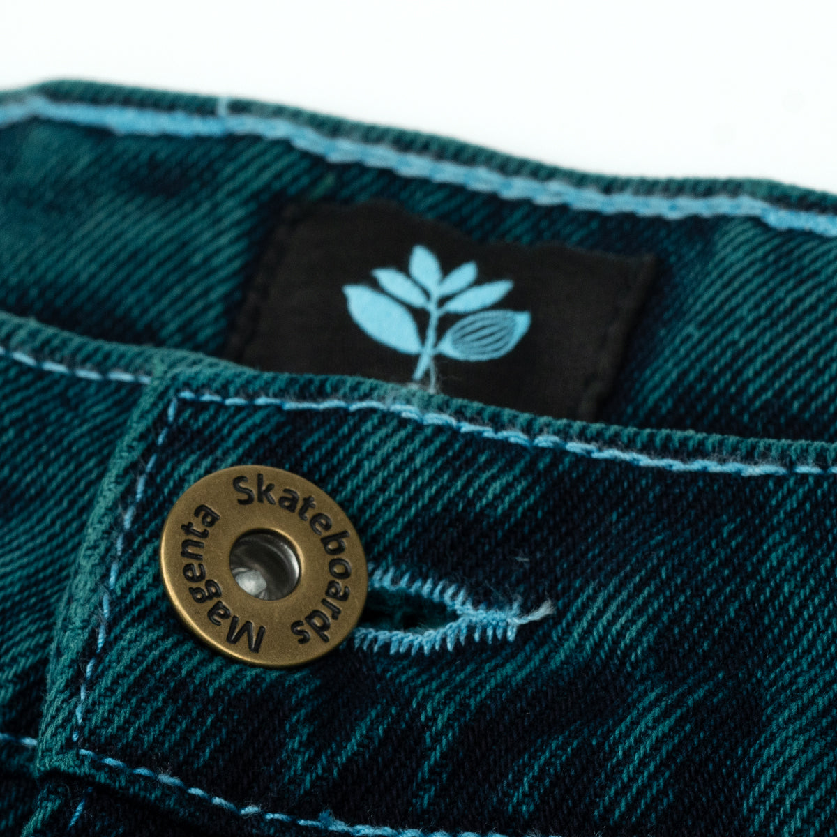 MAGENTA SKATEBOARDS - LEDGE DENIM PANTS  "Teal"