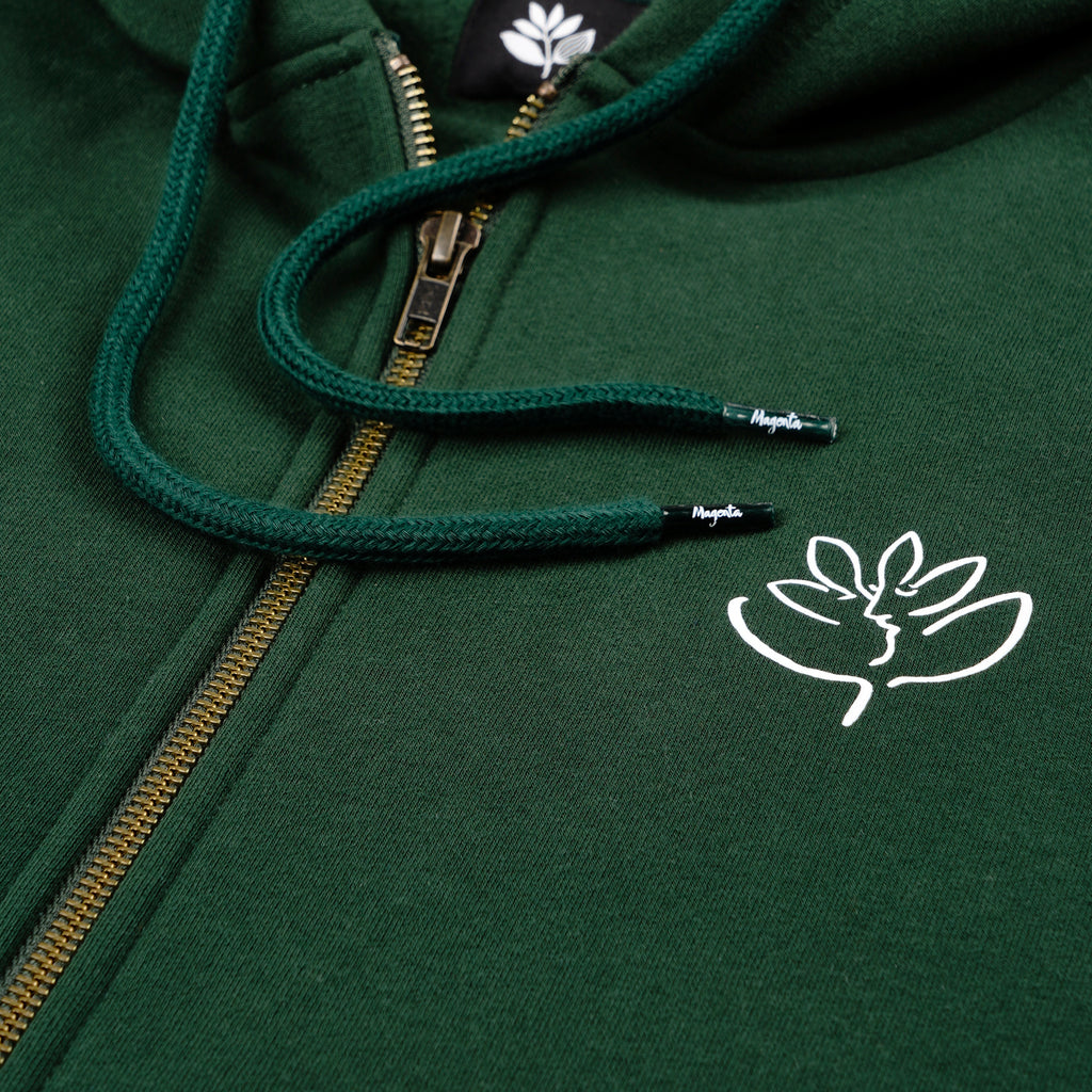 MAGENTA SKATEBOARDS - LE BAISER ZIPPED HOODIE "FORREST GREEN"