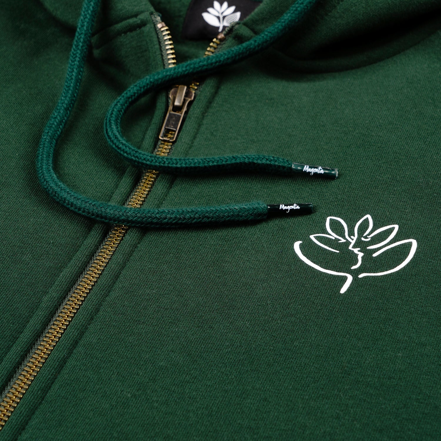 MAGENTA SKATEBOARDS - LE BAISER ZIPPED HOODIE "FORREST GREEN"