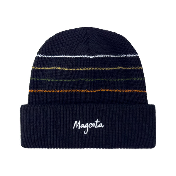 MAGENTA SKATEBOARDS − LINES BEANIES "Black"