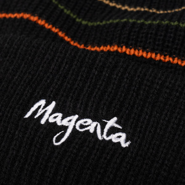 MAGENTA SKATEBOARDS − LINES BEANIES "Black"