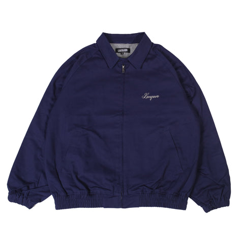 LACQUER - Script Logo Drizzler Jacket "Navy"