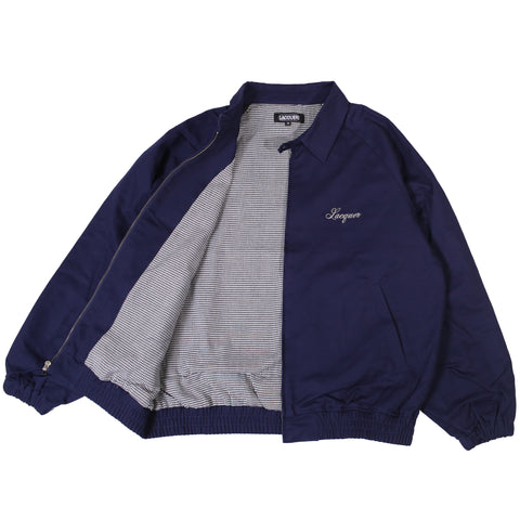 LACQUER - Script Logo Drizzler Jacket "Navy"