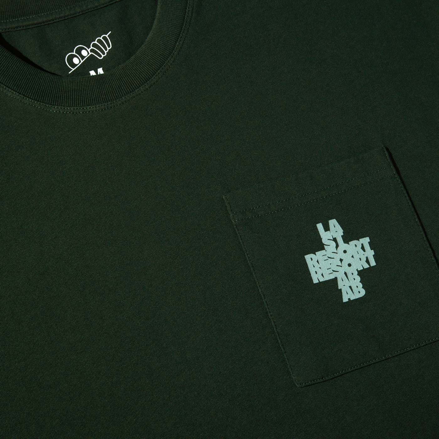 Last Resort AB - Cross Pocket Tee "Washed Green"