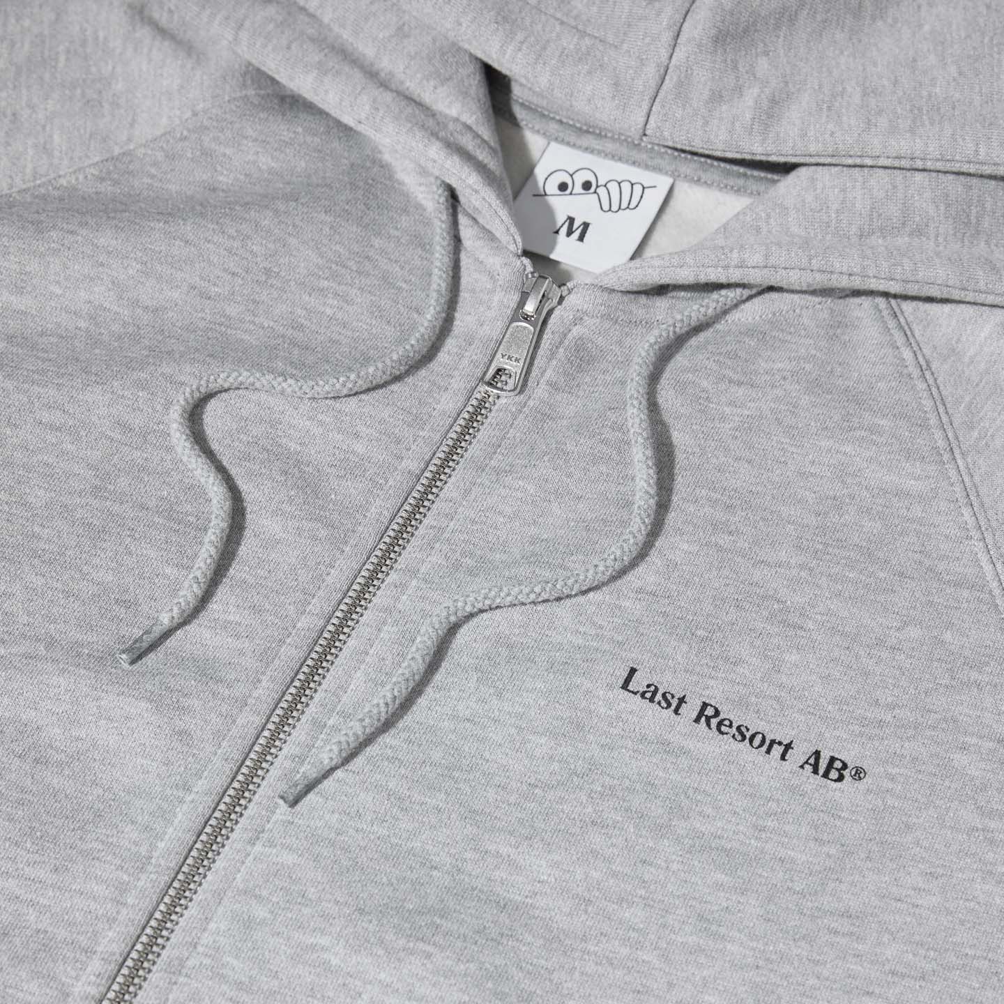 Last Resort AB - Atlas monogram ZIP Hoodie "Heather Grey"
