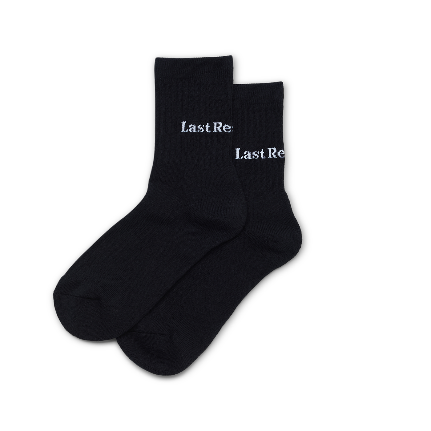 Last Resort AB - Dress Socks Script Logo "Black"