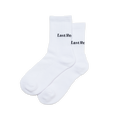 Last Resort AB - Dress Socks Script Logo "White"