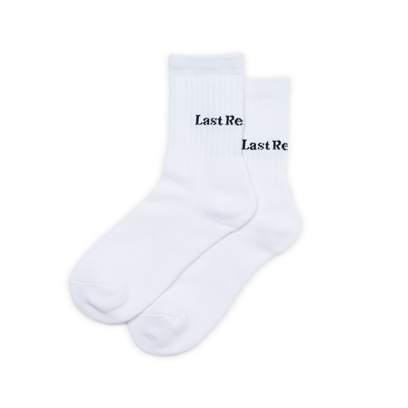Last Resort AB - Dress Socks Script Logo "White"