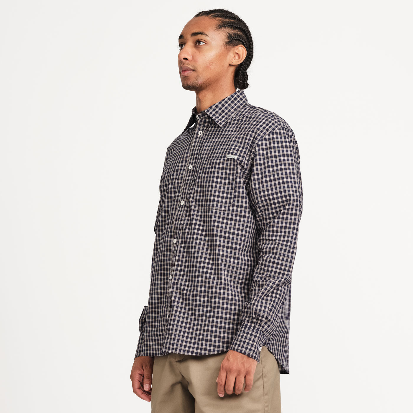 Last Resort AB - OG LS Shirt "Navy/Grey Check"