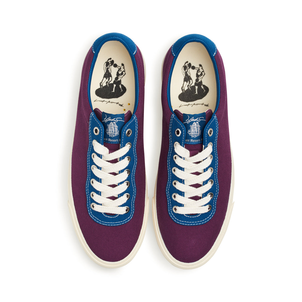 Last Resort AB x Julian Smith - VM001 Canvas Lo - "Plum/DirtyBlue/ White"
