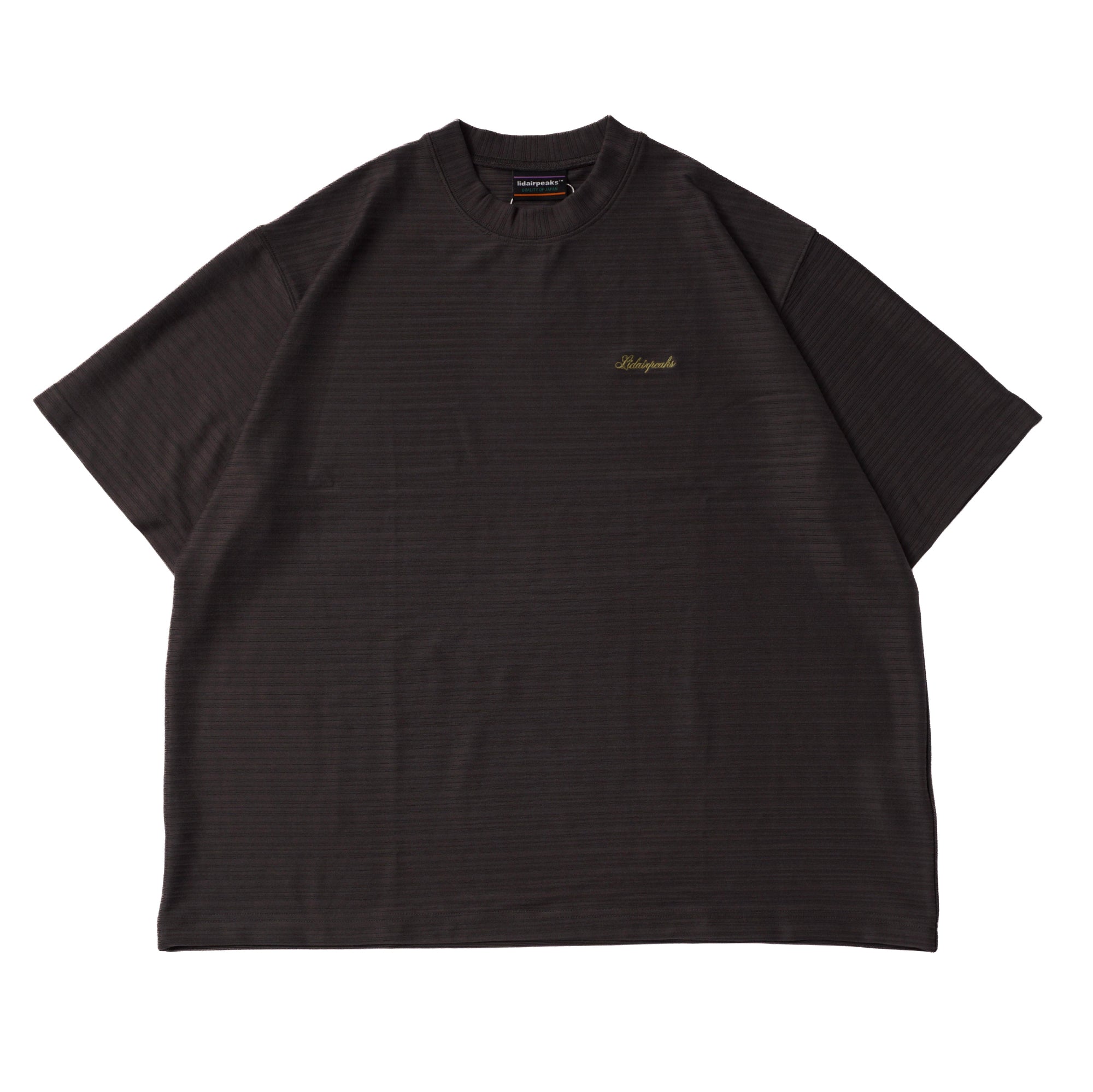Lidairpeaks - Striped Emboss T-shirts "Charcoal"
