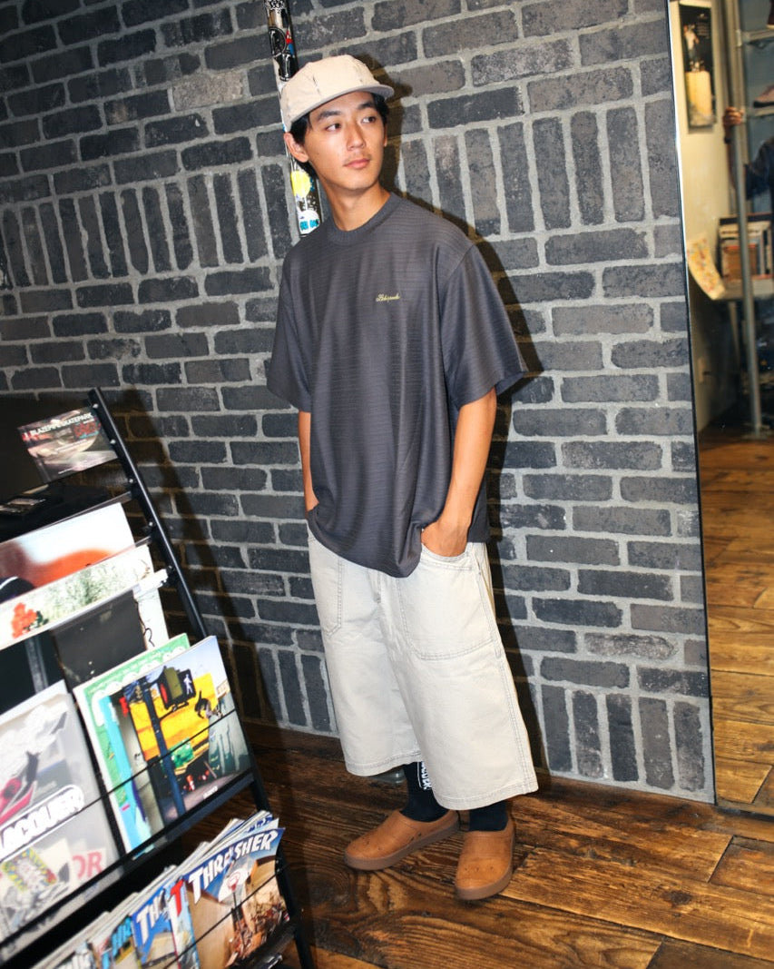 Lidairpeaks - Striped Emboss T-shirts "Charcoal"