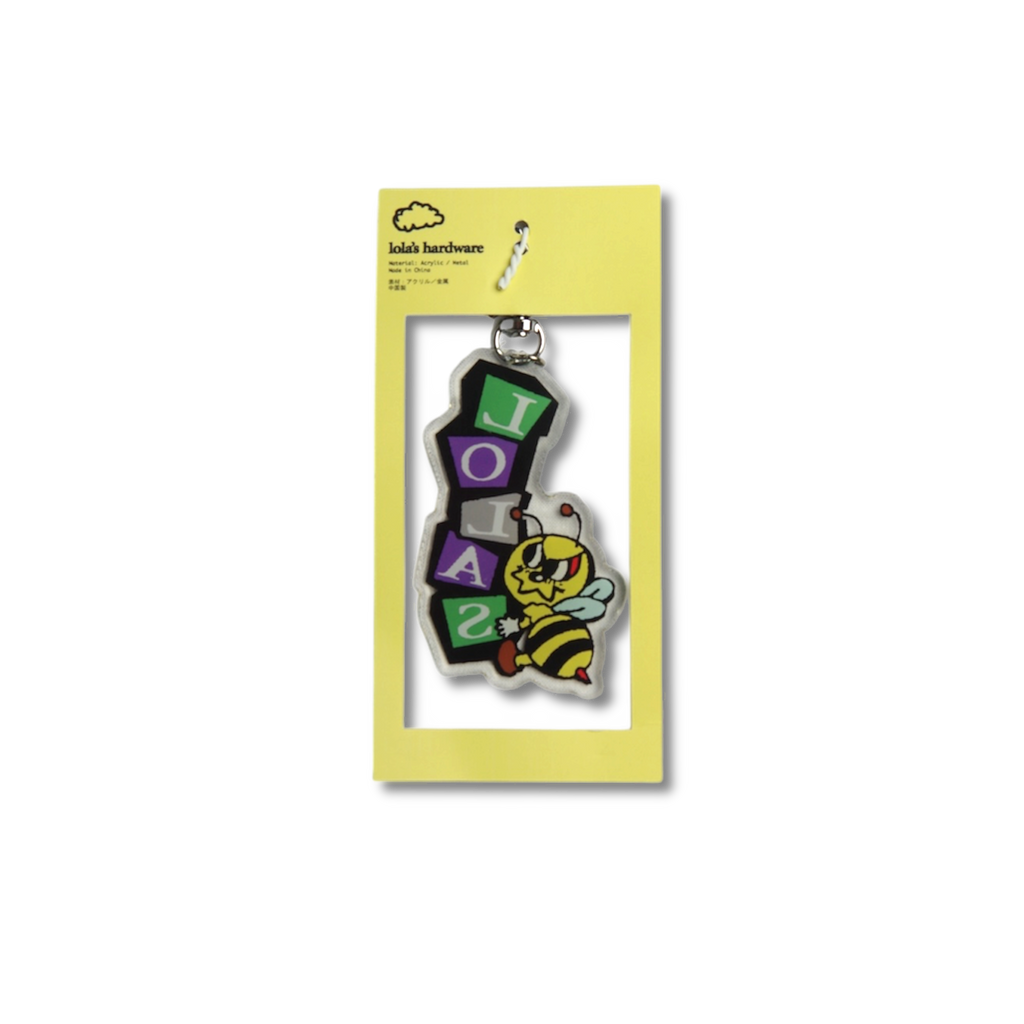 LOLA'S HARDWARE - BEE STAR RESIN KEYCHAIN"Yellow/Green/Purple"