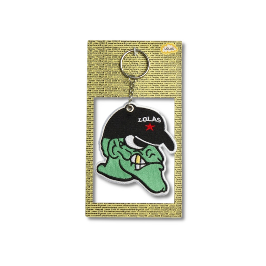LOLA'S HARDWARE - GOBLIN EMBROIDERY KEYCHAIN "Green/Black"