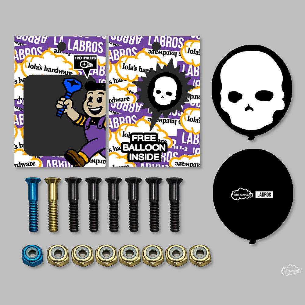 LOLA'S HARDWARE x LABROS 1 INCH PHILLIPS (+) BOLT PACK (風船付き)