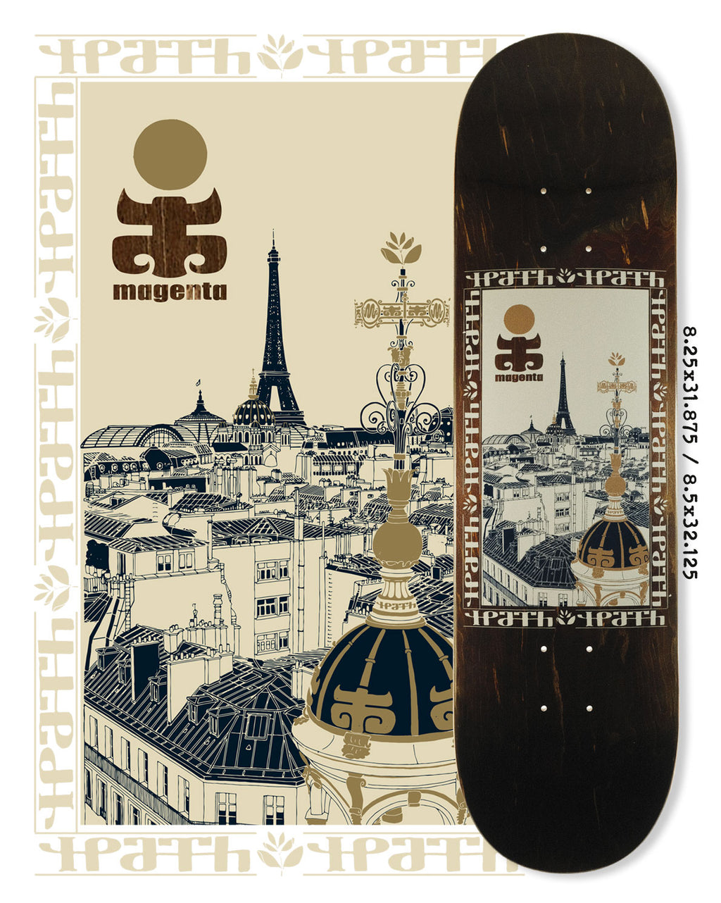 MAGENTA SKATEBOARDS - MAGENPATH BOARD 8.25"/8.5"