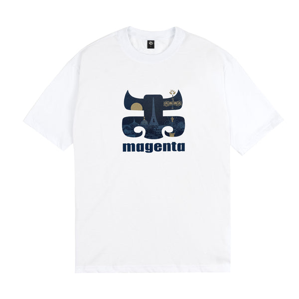 MAGENTA SKATEBOARDS - MAGENPATH TEE  "WHITE"