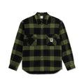 POLAR - Mike LS Shirt Flannel "Black / Army Green"
