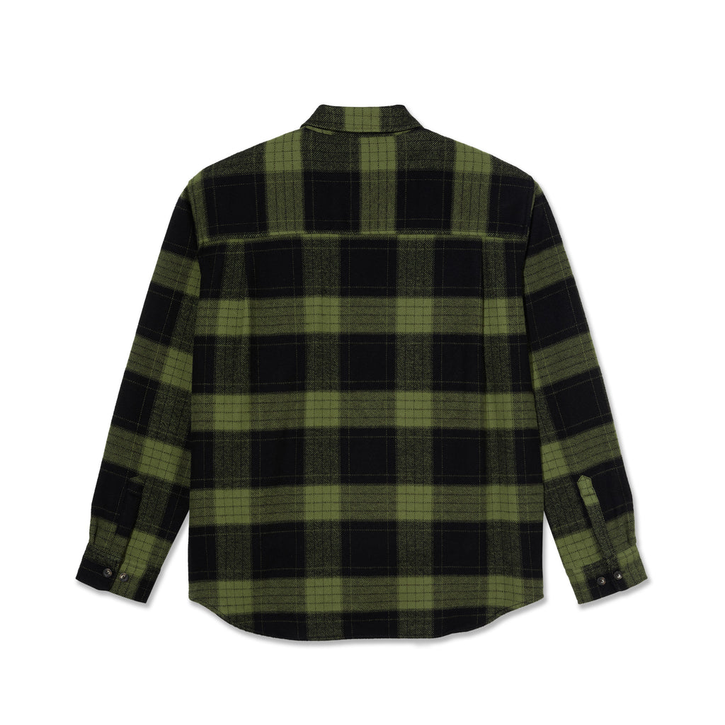 POLAR - Mike LS Shirt Flannel "Black / Army Green"