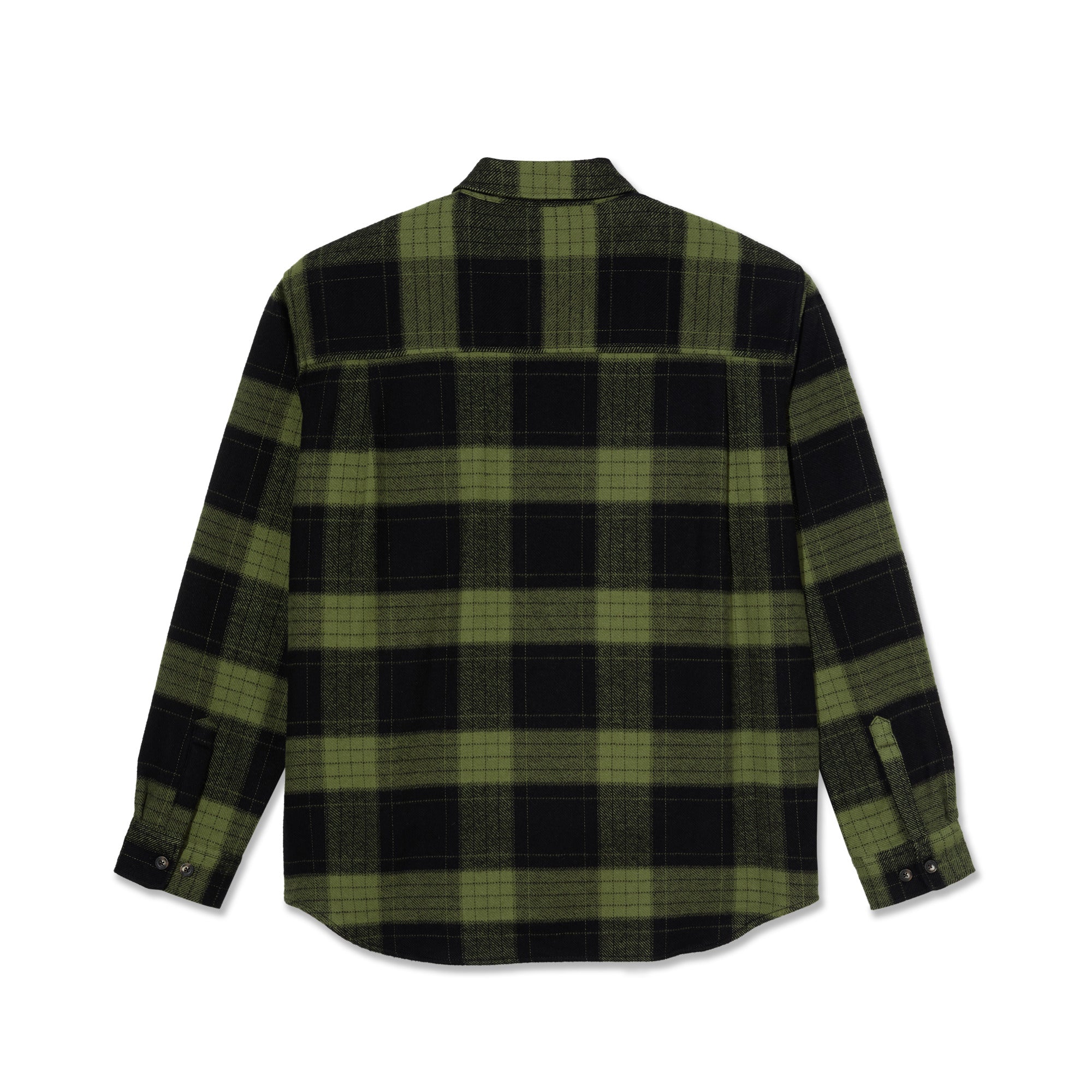 POLAR - Mike LS Shirt Flannel "Black / Army Green"