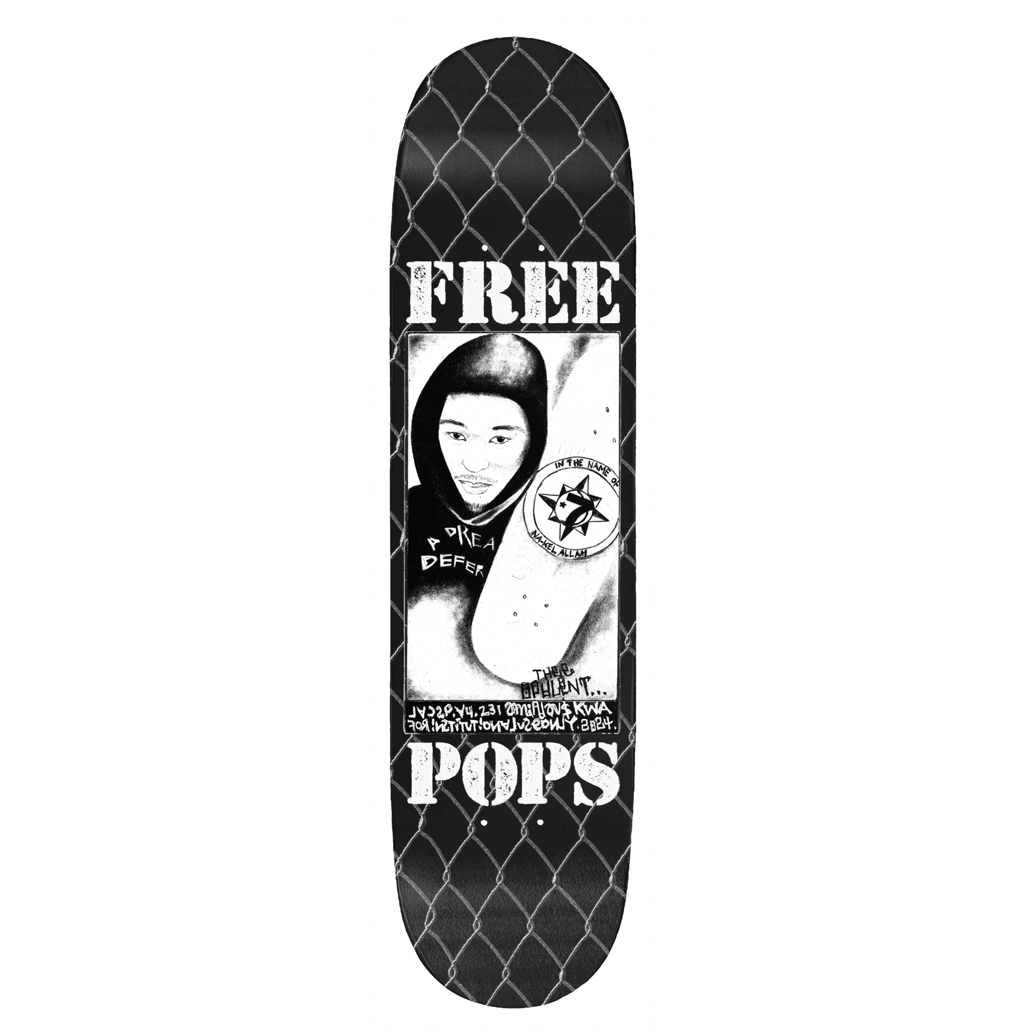 KING SKATEBOARDS - NAKEL SMITH - FREE POPS 8.25"