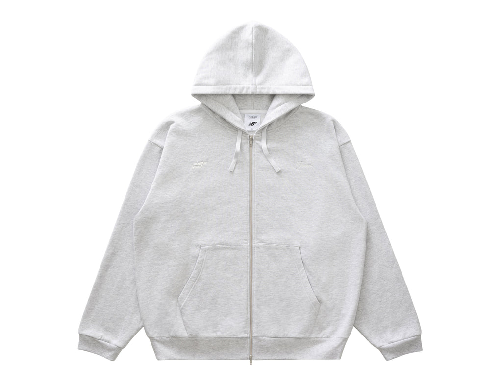 GRAND COLLECTION X NEW BALANCE NB Heavyweight Full Zip Hoodie "Heather"