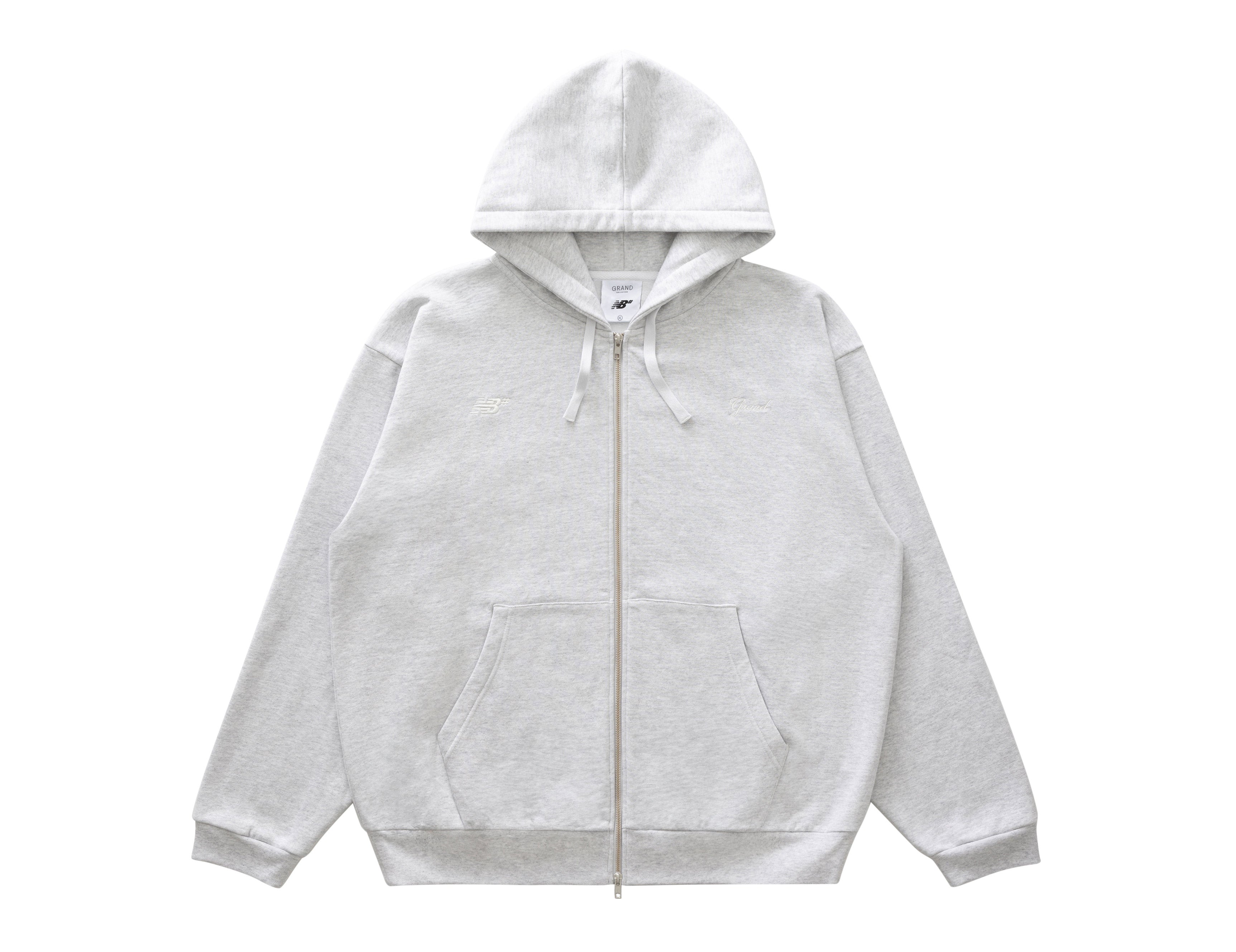 GRAND COLLECTION X NEW BALANCE NB Heavyweight Full Zip Hoodie "Heather"