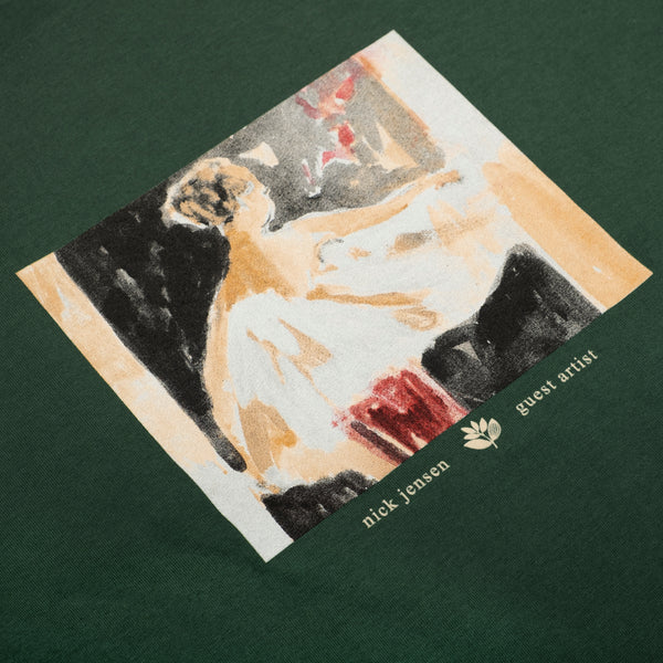 MAGENTA SKATEBOARDS  - NICK JENSEN GUEST ARTIST TEE "GREEN"