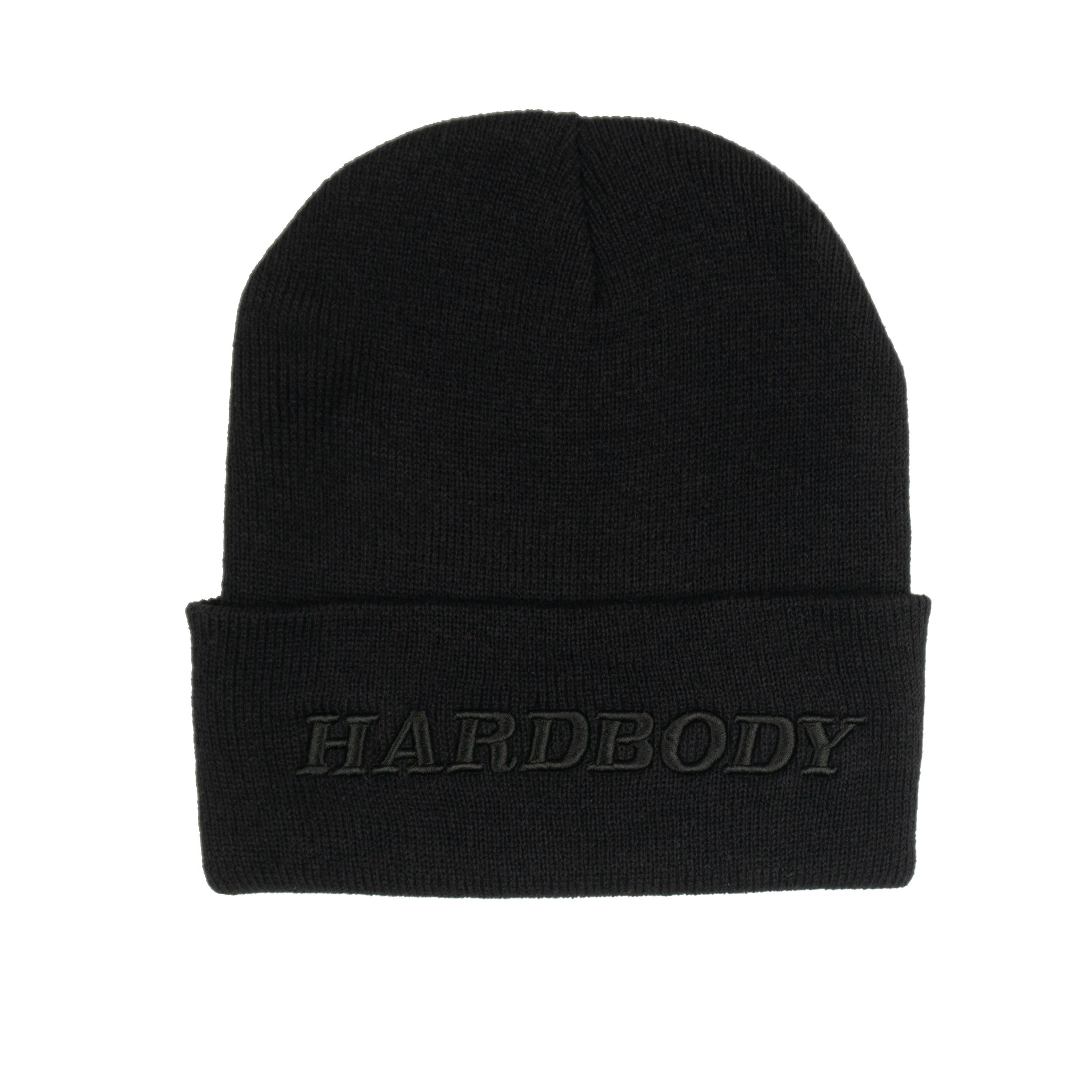 HARDBODY - OG LOGO BEANIE "BLACK/BLACK"