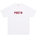 POETS - OG POETS FLOCKED T SHIRT "WHITE/BURGANDY"