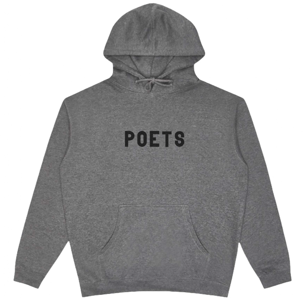 POETS - OG POETS FLOCKED HOODIE "HEATHER GREY/BLACK"