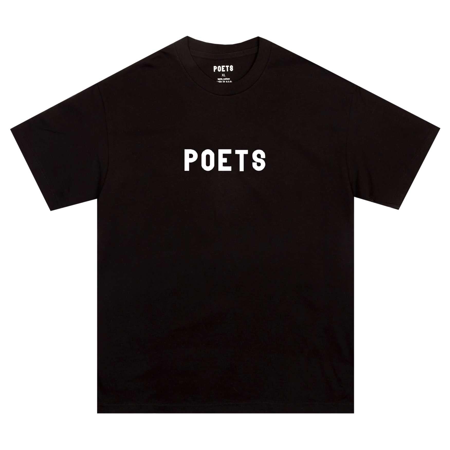 POETS - OG POETS FLOCKED T SHIRT  "Black"