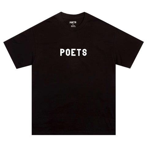 POETS - OG POETS FLOCKED T SHIRT  "Black"