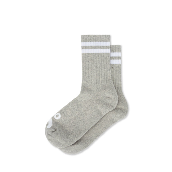 POLAR - Rib Socks | Happy Sad "Heather Grey"