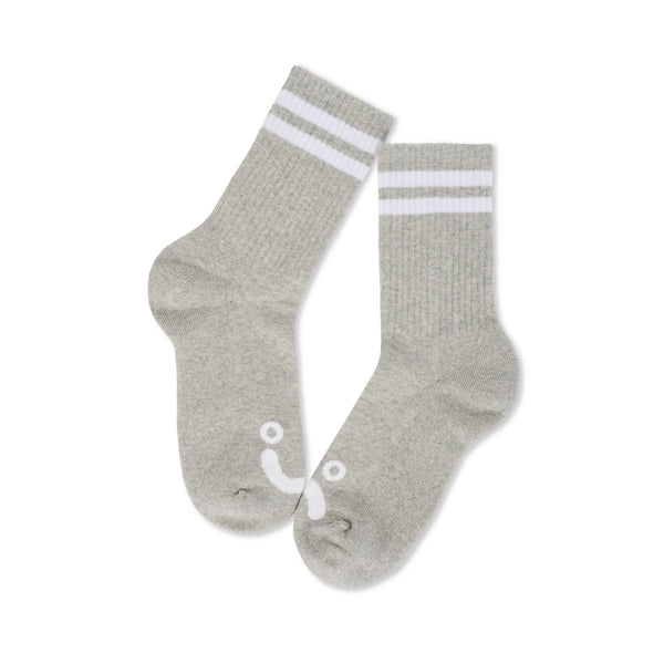 POLAR - Rib Socks | Happy Sad "Heather Grey"