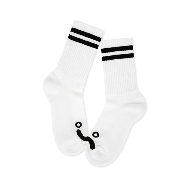 POLAR - Rib Socks | Happy Sad "White"