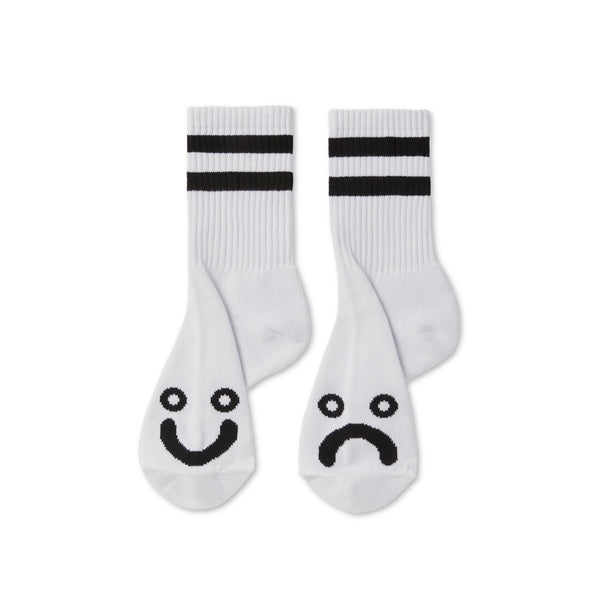 POLAR - Happy Sad Rib Socks "White"