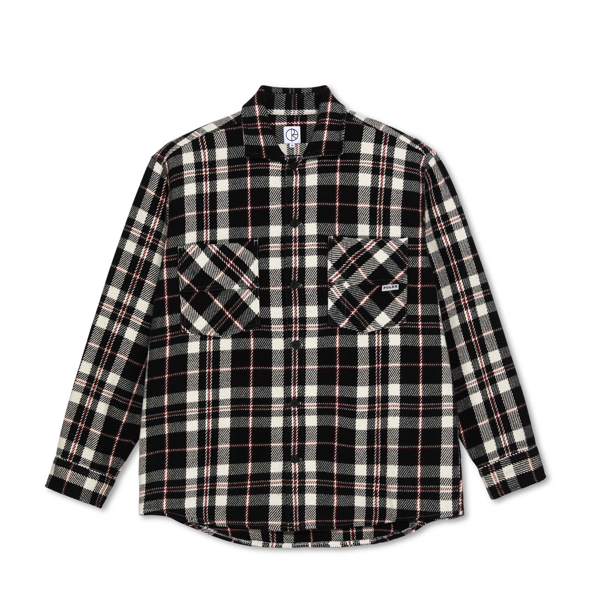 POLAR - Big Boy Overshirt Flannel "Black / Cloud White / Red"