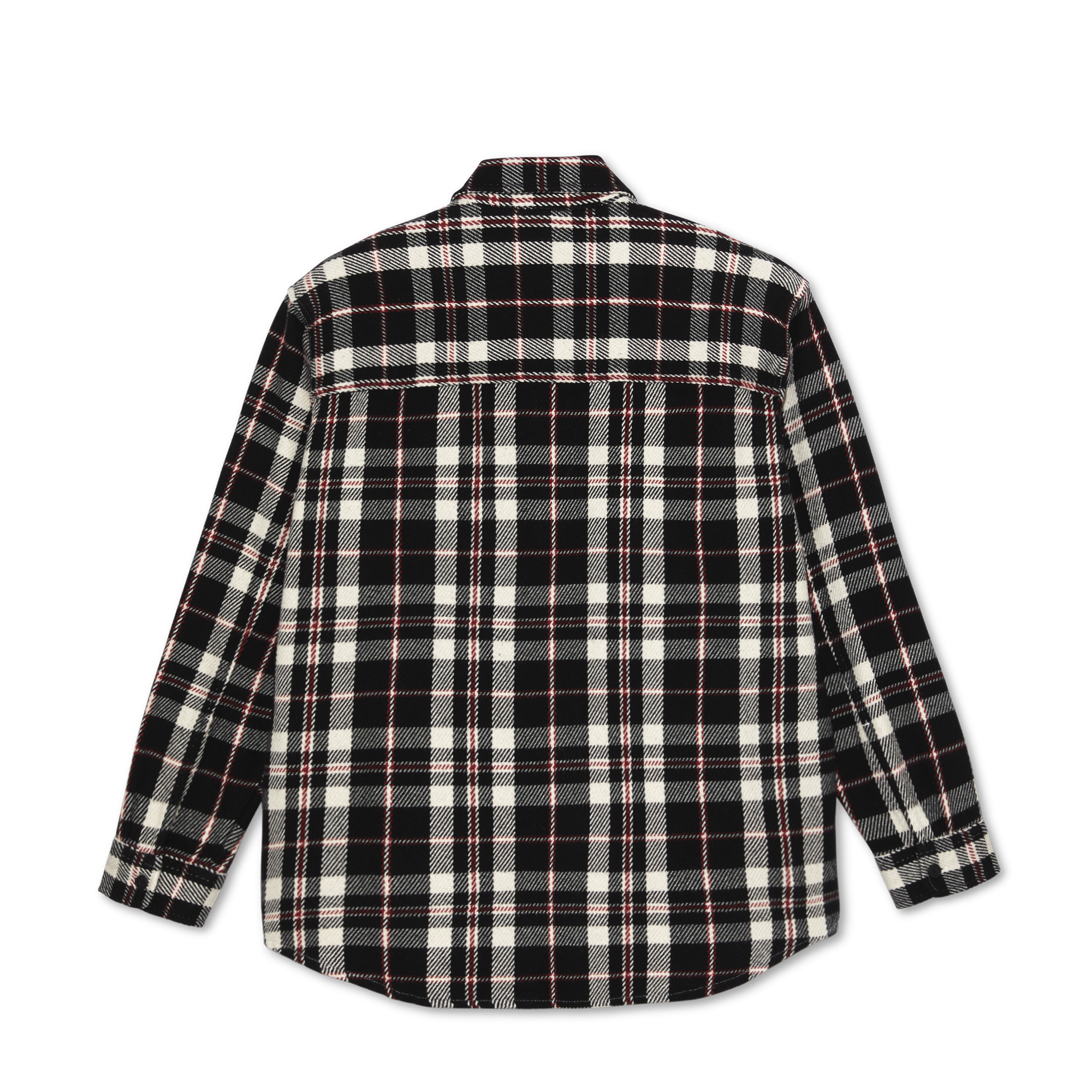 POLAR - Big Boy Overshirt Flannel "Black / Cloud White / Red"