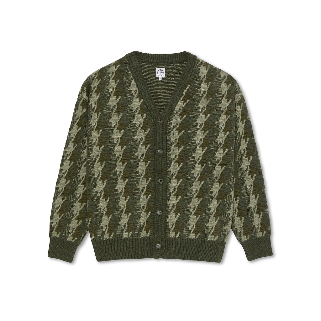 POLAR - Louis Cardigan Houndstooth "Green"