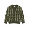POLAR - Louis Cardigan Houndstooth "Green"