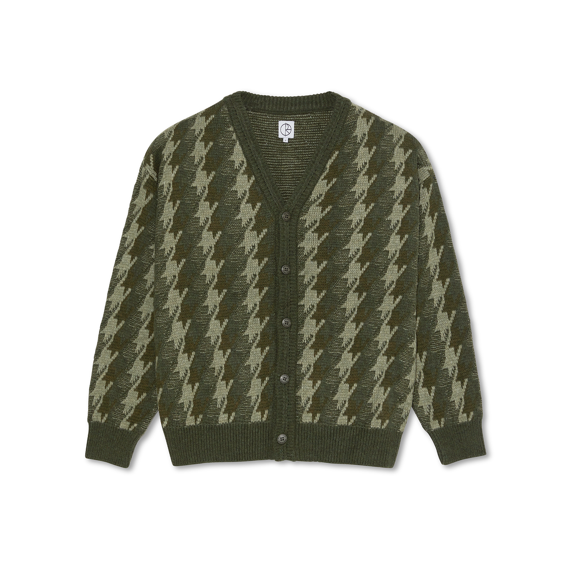 POLAR - Louis Cardigan Houndstooth "Green"