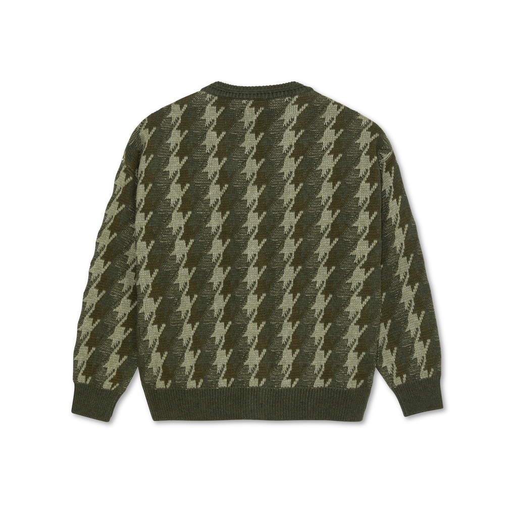 POLAR - Louis Cardigan Houndstooth "Green"