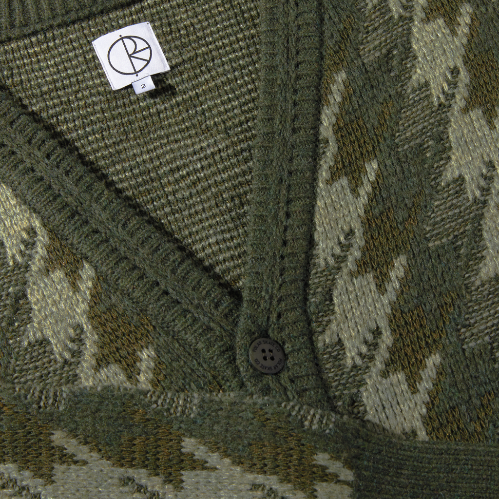 POLAR - Louis Cardigan Houndstooth "Green"