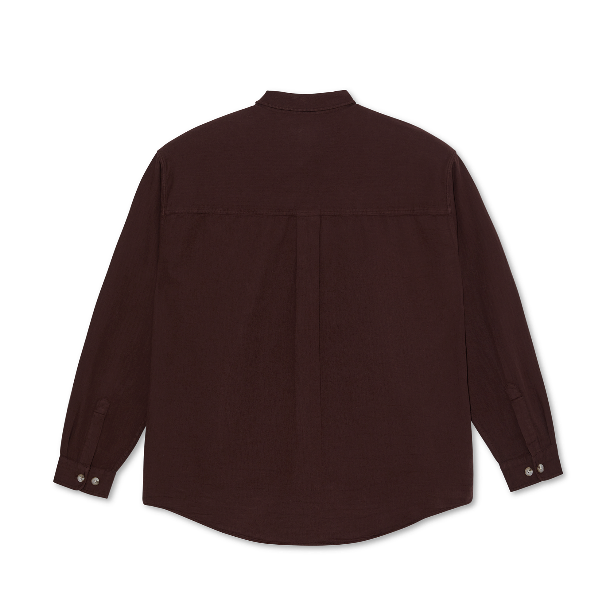 POLAR - Mitchell Herringbone LS Shirt "Wine"