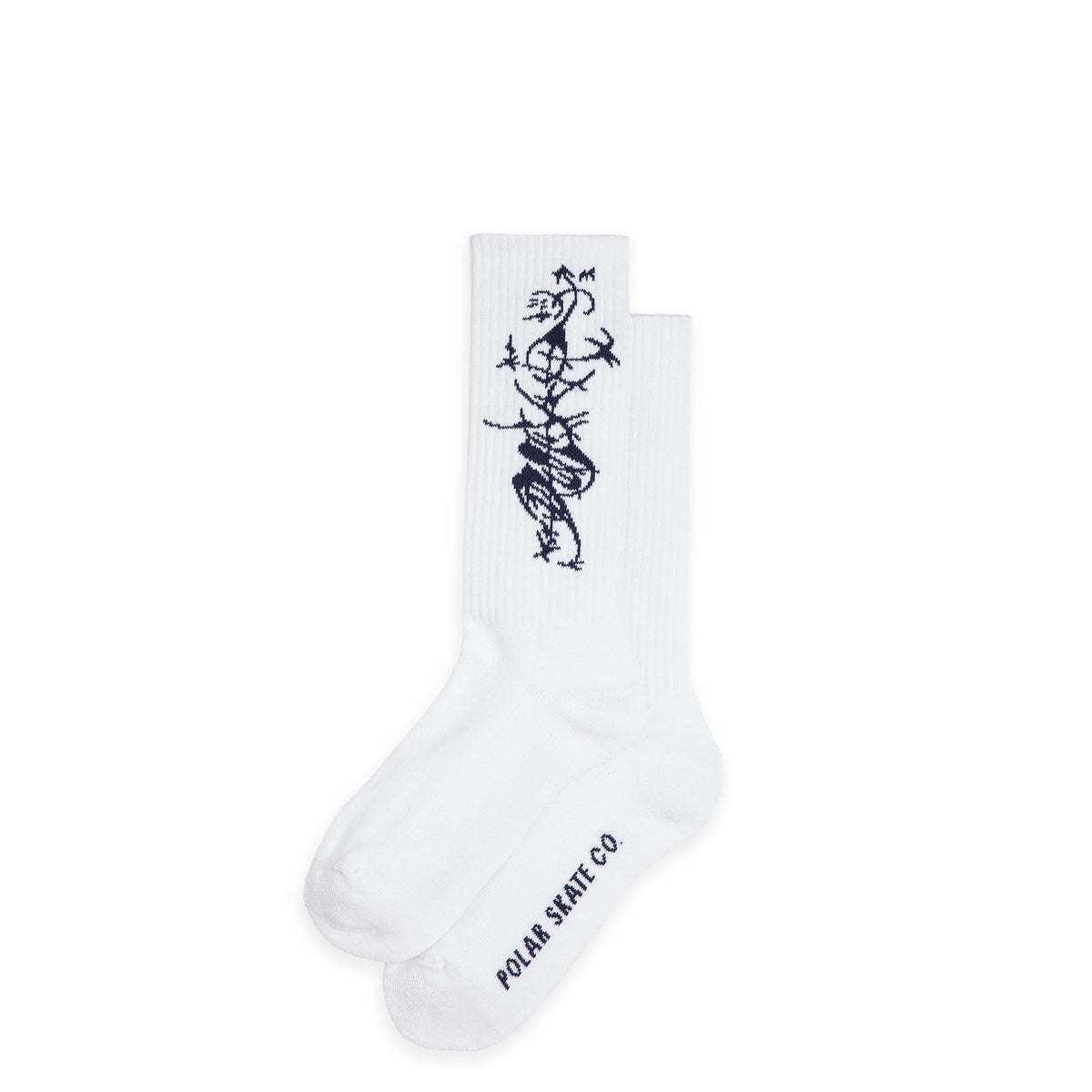POLAR - Rib Socks | Long | Tribal  "White/Navy"