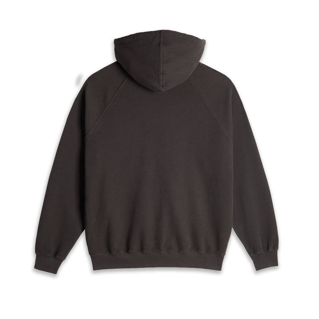 POLAR - Waffle Zip Hoodie "Dirty Black"