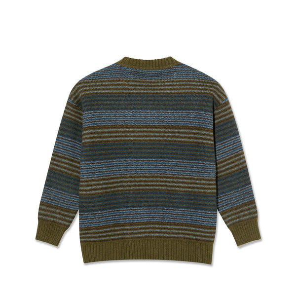 POLAR - George Sweater "Blue Green Stripe"