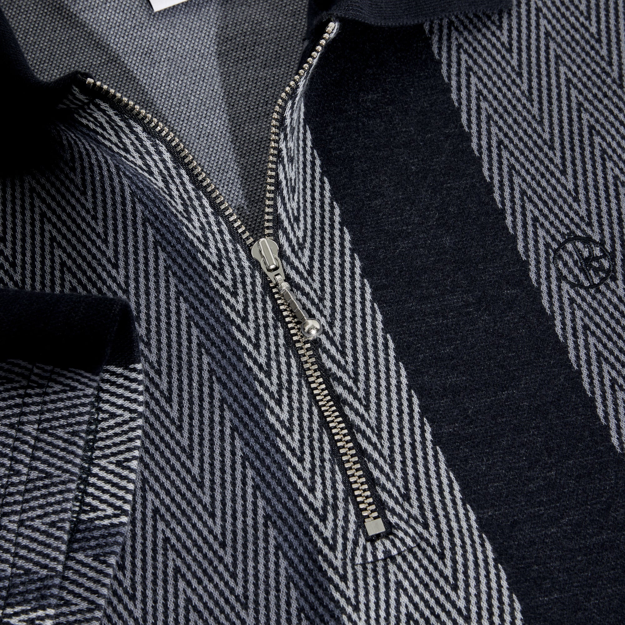 POLAR - Jacques Polo Shirt | Herringbone "Blue"