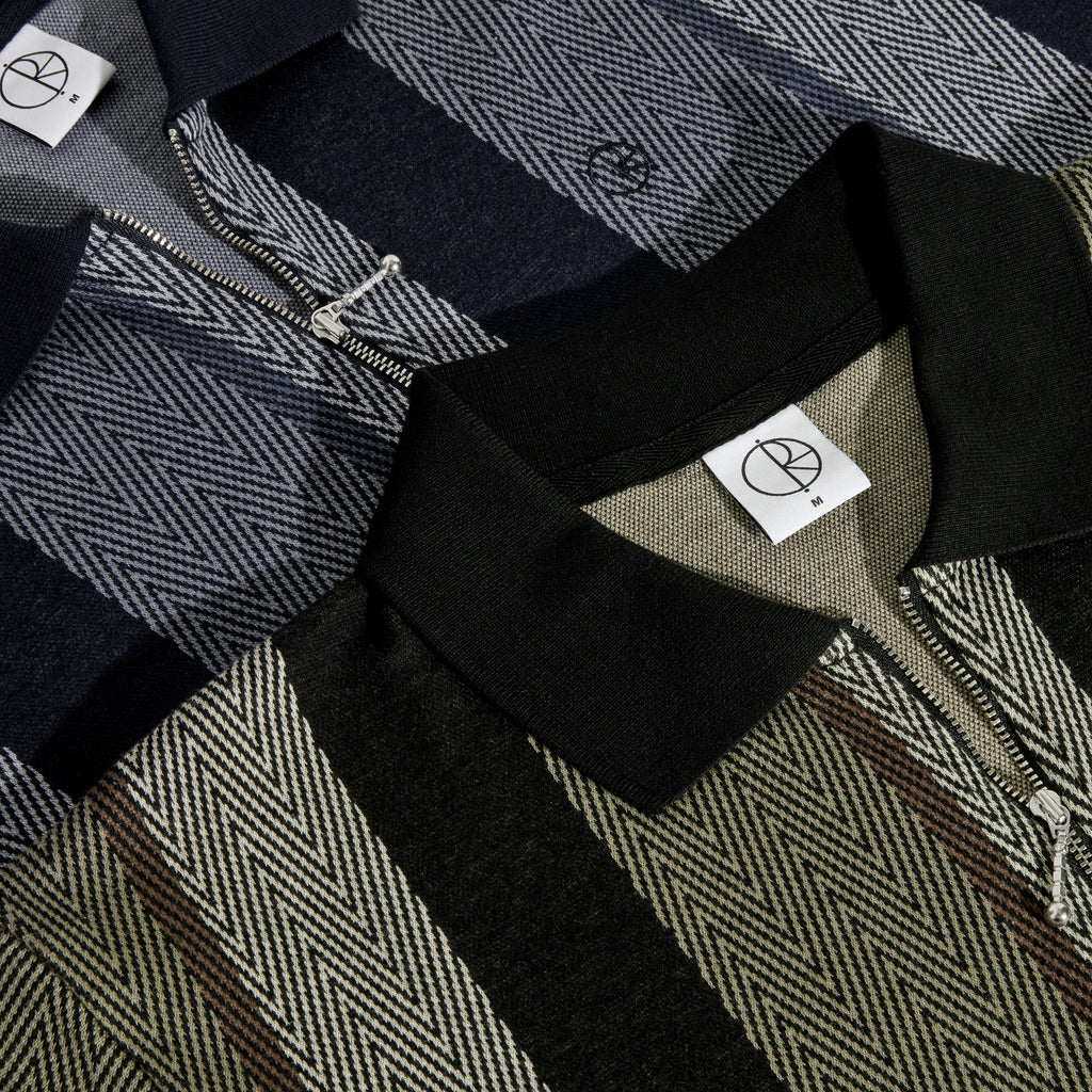 POLAR - Jacques Polo Shirt | Herringbone "Blue"